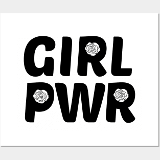 Girl Power Rose Logo Posters and Art